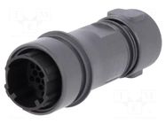 Connector: circular; plug; male; PIN: 22; 2A; 277V; w/o contacts BULGIN