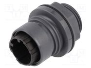 Connector: circular; socket; male; PIN: 2; w/o contacts; UL94V-0 BULGIN