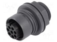 Connector: circular; socket; female; PIN: 8; 10A; 277V; w/o contacts BULGIN
