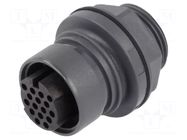 Connector: circular; socket; female; PIN: 16; 3A; 60V; w/o contacts BULGIN