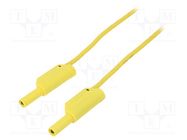 Test lead; 32A; banana plug 4mm,both sides; Len: 1m; yellow SCHÜTZINGER