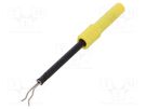 Probe tip; 1A; yellow; Socket size: 4mm; Plating: nickel plated SCHÜTZINGER