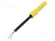 Measuring tip; 1A; yellow; Socket size: 4mm; Insulation: polyamide SCHÜTZINGER