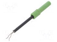 Measuring tip; 1A; green; Socket size: 4mm; Plating: nickel plated SCHÜTZINGER