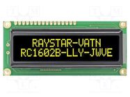 Display: LCD; alphanumeric; VA Negative; 16x2; 80x36x13.2mm; LED RAYSTAR OPTRONICS