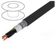 Wire; BiT 1000 CY FR; 4G1mm2; shielded,tinned copper braid; PVC BITNER