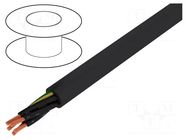 Wire; BiT 1000 CY FR; 4G6mm2; shielded,tinned copper braid; PVC BITNER