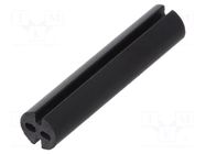 Spacer sleeve; LED; Øout: 4mm; ØLED: 3mm; L: 19.1mm; black; UL94V-0 DREMEC