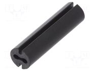 Spacer sleeve; LED; Øout: 4.8mm; ØLED: 3mm; L: 18mm; black; UL94V-0 DREMEC