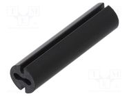 Spacer sleeve; LED; Øout: 4.8mm; ØLED: 3mm; L: 19mm; black; UL94V-0 DREMEC