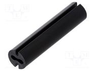 Spacer sleeve; LED; Øout: 4.8mm; ØLED: 3mm; L: 21mm; black; UL94V-0 DREMEC