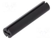 Spacer sleeve; LED; Øout: 4.8mm; ØLED: 3mm; L: 24mm; black; UL94V-0 DREMEC