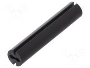 Spacer sleeve; LED; Øout: 4.8mm; ØLED: 3mm; L: 25mm; black; UL94V-0 DREMEC