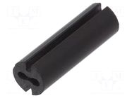 Spacer sleeve; LED; Øout: 4.8mm; ØLED: 3mm; L: 15mm; black; UL94V-0 DREMEC