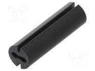 Spacer sleeve; LED; Øout: 4.8mm; ØLED: 3mm; L: 16mm; black; UL94V-0 DREMEC