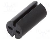 Spacer sleeve; LED; Øout: 5.1mm; ØLED: 5mm; L: 10mm; black; UL94V-0 DREMEC