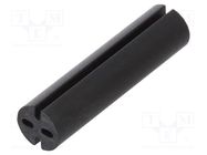 Spacer sleeve; LED; Øout: 5.1mm; ØLED: 5mm; L: 20mm; black; UL94V-0 DREMEC