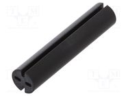 Spacer sleeve; LED; Øout: 5.1mm; ØLED: 5mm; L: 24mm; black; UL94V-0 DREMEC