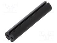 Spacer sleeve; LED; Øout: 5.1mm; ØLED: 5mm; L: 26mm; black; UL94V-0 DREMEC