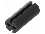 Spacer sleeve; LED; Øout: 4mm; ØLED: 3mm; L: 9.5mm; black; UL94V-0 DREMEC