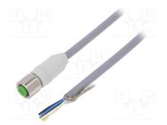 Connection lead; M12; PIN: 5; straight; 3m; plug; 60VAC; 7014; PVC MURR ELEKTRONIK