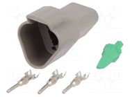 Connector: wire-wire; plug; male; DT; PIN: 3; IP68; for cable; 13A DEUTSCH