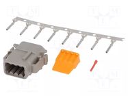 Connector: wire-wire; plug; female; DTM; PIN: 8; IP68; for cable DEUTSCH