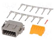 Connector: wire-wire; plug; female; DTM; PIN: 12; IP68; for cable DEUTSCH
