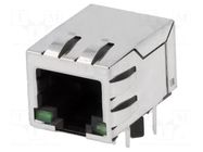 Connector: RJ45; socket; PIN: 8; shielded,with LED; 8p8c; THT BEL FUSE