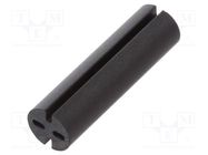 Spacer sleeve; LED; Øout: 5.1mm; ØLED: 5mm; L: 18mm; black; UL94V-0 DREMEC