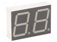 Display: LED; 7-segment; 20.32mm; 0.8"; No.char: 2; yellow-green LUCKYLIGHT