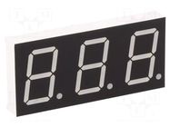 Display: LED; 7-segment; 20.32mm; 0.8"; No.char: 3; yellow-green LUCKYLIGHT