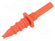 Measuring tip; 5A; 1kVDC; red; Socket size: 4mm; 20mΩ; L: 53.5mm SCHÜTZINGER