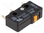 Microswitch SNAP ACTION; 10A/250VAC; without lever; SPDT; Pos: 2 OMRON Electronic Components