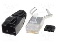 Plug; RJ45; PIN: 8; shielded; Layout: 8p8c; for cable; IDC,crimped BEL FUSE