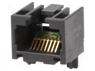Connector: RJ45; socket; PIN: 8; Cat: 6a; 8p8c; on PCBs; THT BEL FUSE