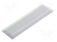 Profiles for LED modules; white; natural; L: 1m; WALLE12; surface TOPMET