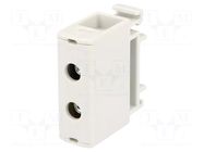 Splice terminal: rail; 135A; 1kV; screw terminal; grey; polyamide OUNEVA