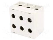 Splice terminal: rail; 480A; 690V; screw terminal; grey; polyamide OUNEVA