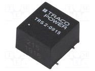 Converter: DC/DC; 2W; Uin: 4.5÷13.2V; Uout: 24VDC; Iout: 83mA; SMT TRACO POWER