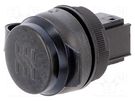 USB socket; 22mm; FrontCom; -40÷70°C; Ø22mm; IP65; black WEIDMÜLLER