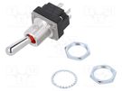 Switch: toggle; Pos: 2; DPDT; (OFF)-ON; 5A/28VAC; Leads: screw; IP67 HONEYWELL