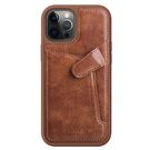 Nillkin Aoge Leather Case flexible armored genuine leather case with pocket for iPhone 12 mini brown, Nillkin