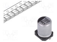 Capacitor: electrolytic; low ESR; SMD; 100uF; 6.3VDC; Ø4x5.8mm PANASONIC