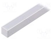 Profiles for LED modules; white; white; L: 1m; LINEA20; aluminium TOPMET