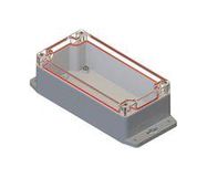 ENCLOSURE, FLANGED, GREY/CLEAR, PC