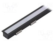 Profiles for LED modules; white; black; L: 1m; LINEA-IN20 TOPMET