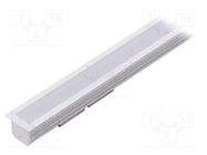 Profiles for LED modules; white; white; L: 1m; DEEP10; aluminium TOPMET