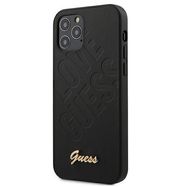 Guess GUHCP12SPUILGBK iPhone 12 mini 5.4&quot; black/black hardcase Iridescent Love Script Gold Logo, Guess