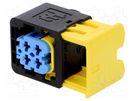 Connector: automotive; female; plug; for cable; PIN: 4; blue; IP67 TE Connectivity